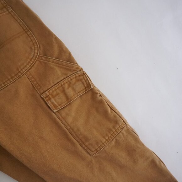 Dickies Tan Heavyweight Cotton Double Knee Carpenter Dungaree Pants 32X30 - Picture 15 of 16